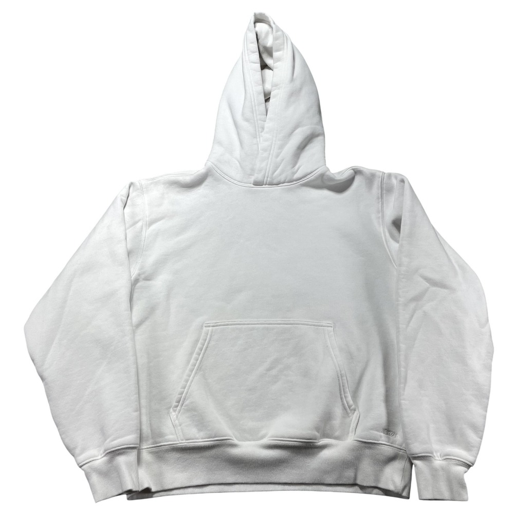 Aritzia Hoodie Womens Small White Sweatfleece Cozy Fleece Kangaroo Pullover